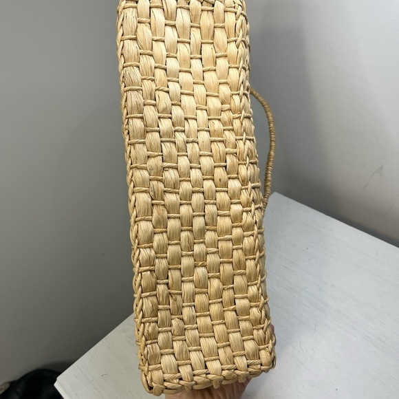 Unbranded Structured Straw Shoulder Bag With Loop Close - Picture 10 of 10